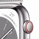 ApApple Watch Series 8 Cellular Stainless Steel 41mm Αδιάβροχο με eSIM και Παλμογράφο (Silver with Silver Milanese Loop)